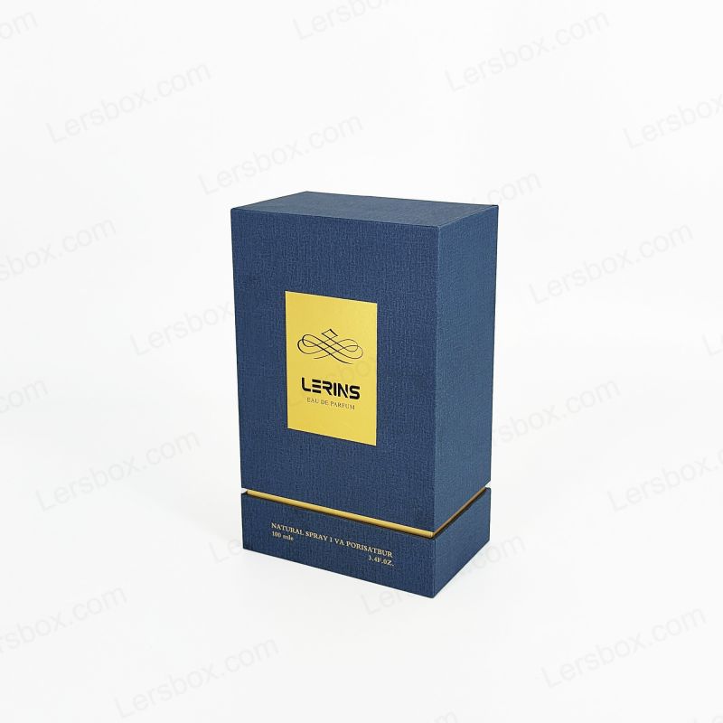Guldfolie logo stiv parfume emballage med premium eva bakke interiør HP004