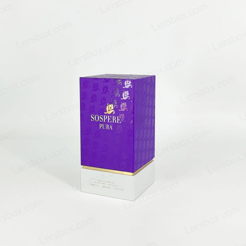 Premium stift parfumeboks med guldfoli -logo og håndlavet EVA -bakke HP006