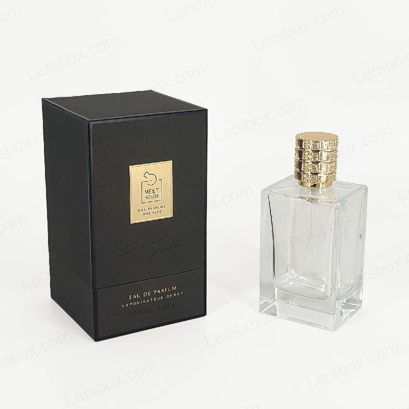 Guldfolie parfumeboks med stift låg, base og eva skumbakke til luksuriøs display HP034